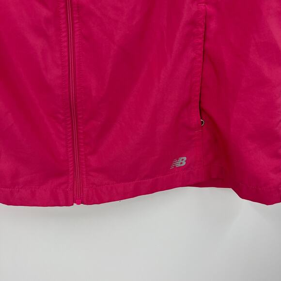 New Balance Pink Lightweight Running Vest Zippered Collared Vented Back Medium - Picture 8 of 8
